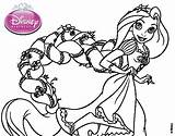 Rapunzel Enredados Trenza Treccia Colorare Pascal Princesas Guardado Acolore Coloring sketch template
