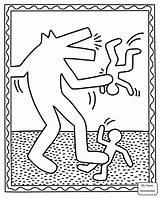 Haring Keith Coloring Pages Culture Pop Arts Getcolorings Getdrawings sketch template