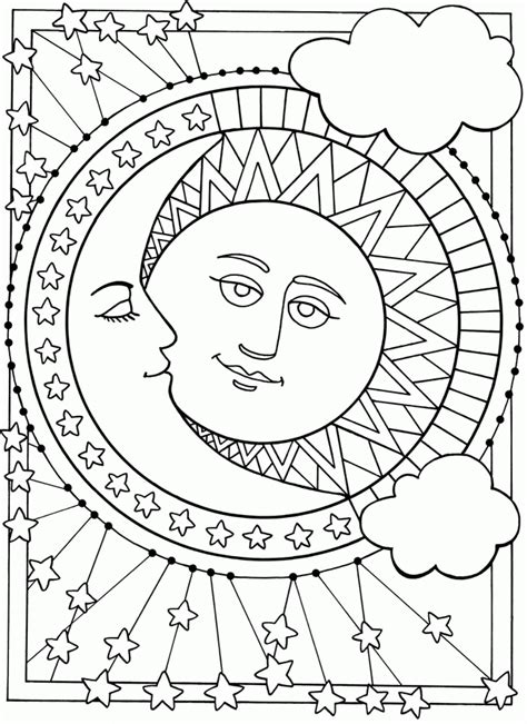 sun moon stars coloring pages coloring pages