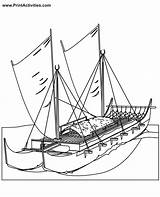 Ferry Catamaran sketch template