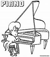 Piano Coloring Pages Popular sketch template