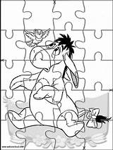 Winnie Pooh Jigsaw Printable Games Cut Drawing Kids sketch template