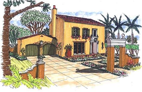 spanish style home plan full set  plans    images mexican style homes