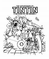 Tintin Coloring Pages Kids Print Easy Printable sketch template