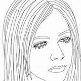 Avril Lavigne Retrato Hellokids Cantando Microfono Suelto sketch template
