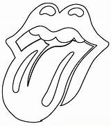 Rolling Stones Logo Outline Coloring Tongue Para Pages Colorear Draw Lips Google sketch template