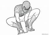 Spiderman Drawing Coloring Homecoming Pages Line Kids Printable Color sketch template