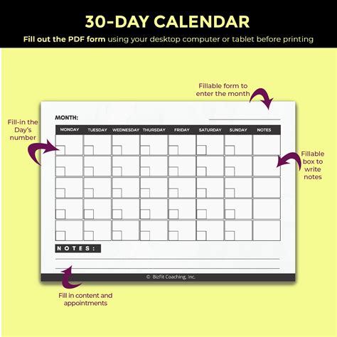 day calendar monthly planner calendar fillable  etsy espana