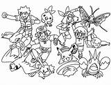 Pokemon Pages Coloring Characters Template sketch template