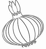 Onion Coloring Pages Kids Color Fruit Template Green sketch template