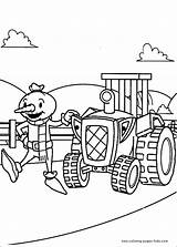 Bob Builder Coloring Pages Cartoon Spud Travis Color Kids Tractor Character Book Printable Print Part Sheets Info Handcraftguide Drawing sketch template