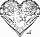 Stained Coloring Glass Pages Window Jack Frost Printable Zelda Disney Akili Amethyst Elsa Deviantart Frosted Heart Clipart Adults Princess Christmas sketch template