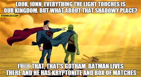 what s that shadowy place that s gotham batman lives there and he has kryptonite superman