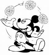 Easter Mickey Mouse Coloring Pages Printable Juggling Eggs sketch template