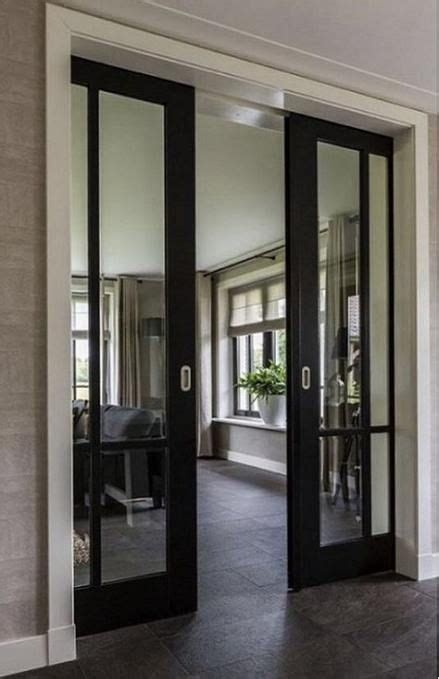 27 Ideas For Black Metal Door Design Doors Interior French Pocket