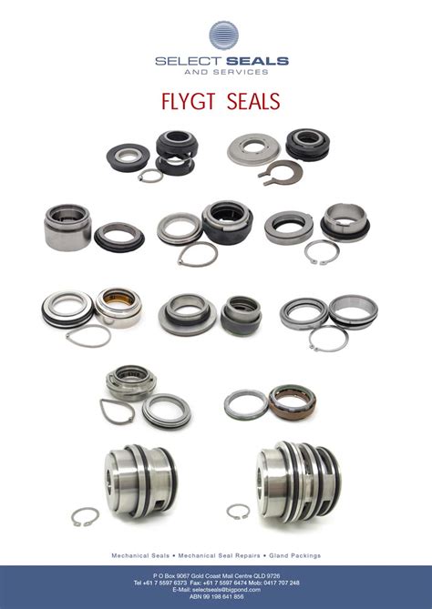 flygt  pump mechanical sealsupper  seals select seals