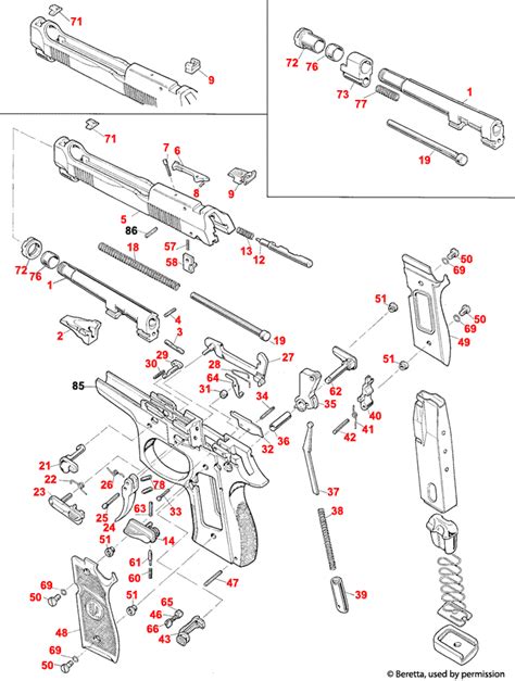beretta  stockcombat schematics gun parts home brownells australia