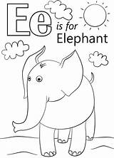 Letter Letra Colorear Entitlementtrap Elefante sketch template