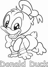 Coloring Pages Donald Duck Baby Kids Printable Disney Print Cartoons sketch template