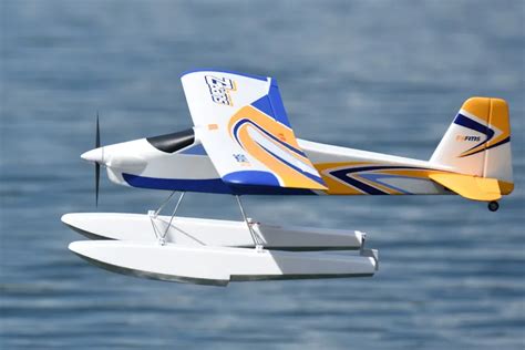 fms rc airplane mm super ez  trainer beginner water plane  ch  floats pnp  rc