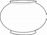 Fish Coloring Bowl Empty Fishbowl Clip Printables Blank Print Amazing Royalty Vector sketch template