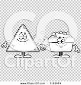 Chip Salsa Tortilla Holding Hands Outlined Coloring Clipart Cartoon Vector Cory Thoman sketch template