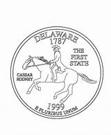 Delaware Quarter State Coloring Pages Printables States Usa Go Print Next Back sketch template