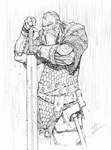 Warrior Sketch Dunbar Max Drawing Deviantart Character Drawings Concept Sketches Comic Book Line Pages Male Fantasy Characters Viking Knight Human sketch template