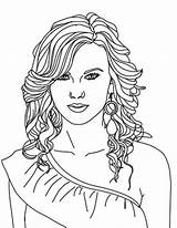 Coloring Pages People Swift Taylor Famous Singers Print Realistic Women Adults Printable Color Album Colouring Coloring4free Singer Girl Woman Portrait sketch template