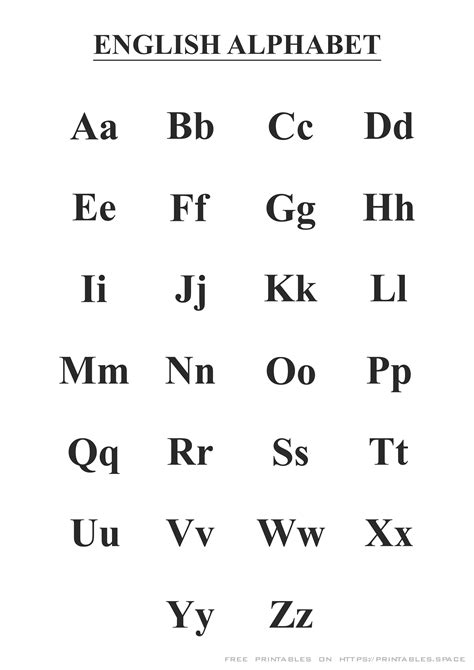 printable black  white alphabet letters  printable templates