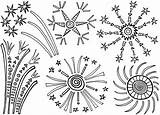 Fireworks Coloring Pages Printable Kids sketch template