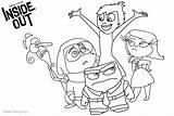 Inside Characters Coloring Pages Lineart Printable Kids sketch template