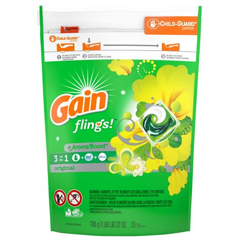 gain flings original laundry detergent pacs  ct walmartcom