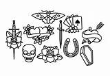 Tattoo School Old Vector Flash Drawing Pack Vetor Para sketch template