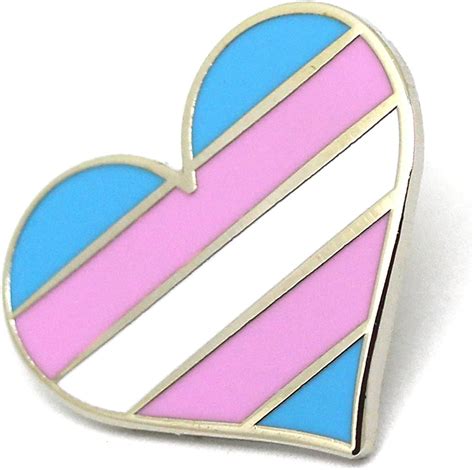 Transgender Pride Pin Flag Lgbtq Trans Heart Flag Tras Lapel Pin