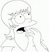 Marge Simpson Coloring Short Hair Scissors sketch template