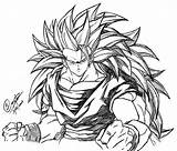 Goku Saiyan Lapiz Ssj3 Hecho Comu Viste sketch template