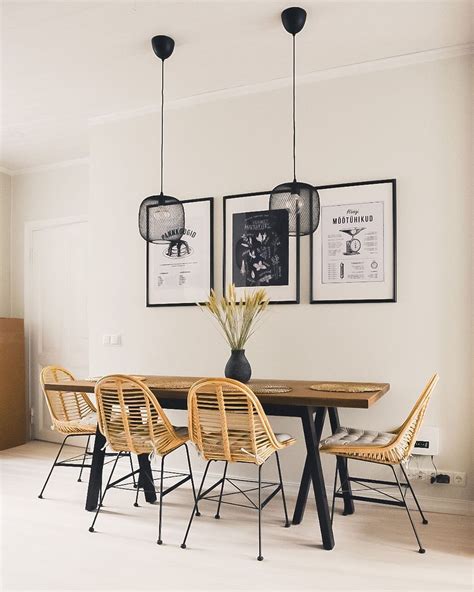 desain interior ruang makan minimalis tema scandinavian  kursi