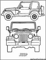 Jeep Coloring Orthographic Wrangler Mewarn11 Voertuigen Kleurplaat Militaire Ziyaret Webstockreview Sahara Arabalar Rubicon sketch template