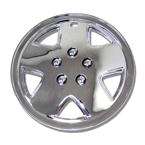 set   chrome finish hubcaps  wsc  hub caps wheel skin
