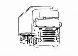 Truck Trailer Drawing Coloring Scania Pages Kids Trucks Dump Drawings Tractor Color Luxury Choose Board Semi Paintingvalley sketch template