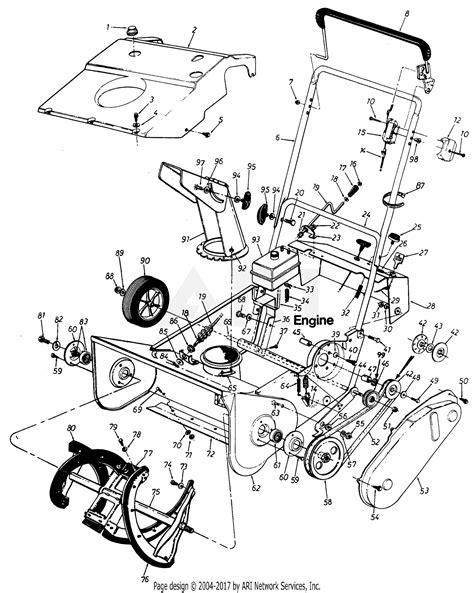 mtd    snow boss   parts diagram  snow thrower assembly