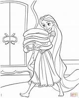 Rapunzel Coloring Tangled Pages Disney Printable Princess Drawing Supercoloring Book Print Color Tower Kids Paper Getdrawings Anime sketch template