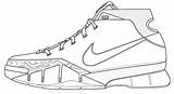 Shoe Nike Jordan Drawing Shoes Outline Template Kobe Coloring Pages Air Sneakers Michael Blank Drawings Sketches Converse Jordania Basketball Sneaker sketch template