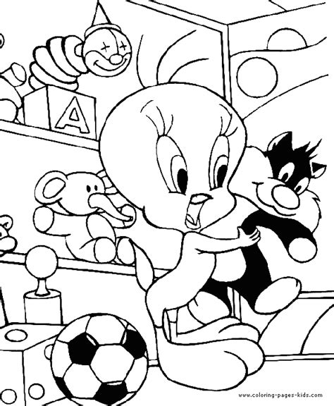 tweety color page  cartoon coloring book pages  kids