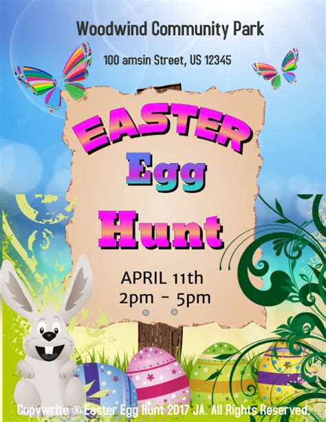 easter egg hunt template postermywall