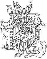Odin Coloring Norse Pages Gods Dieux Grecs Urban Threads Coloriage Mythologie Urbanthreads Viking Embroidery Designs Broderie Colouring Celtique Papier Kids sketch template