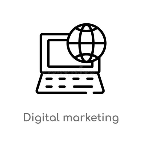 100 digital marketing icons set black circle stock vector