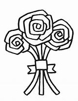 Flowers Wedding Coloring Pages Bouquet Kids Printable Cartoon Flower Bunch Grayscale Book Clipart Drawing Colouring Sheets Fiesta Cliparts Activities Clip sketch template