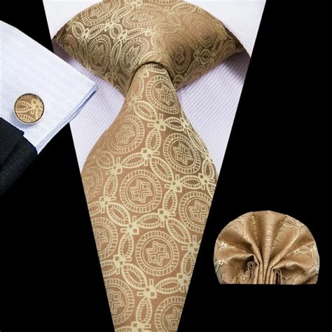 buy  tie mens silk woven gold floral ties  men luxury designer wedding